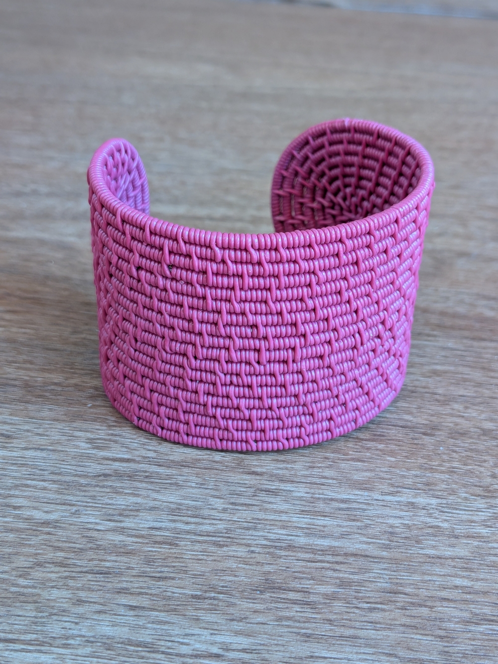 Hot Pink South African Woven Statement Cuff Bracelet